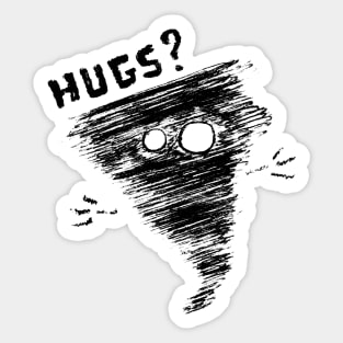 Alfonsino the hurricane (white) – Hugs? Sticker